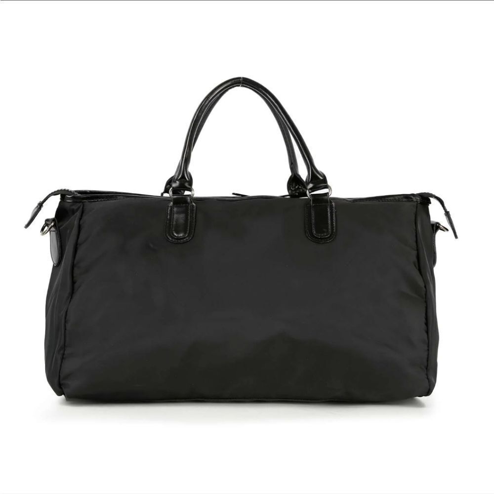 SALE Black Duffle Bag Silver Studded Travel Gym Bag Silver Bling Activewear - Picture 6 of 10